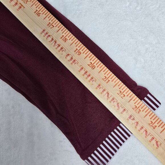 Merokeety Pullover Women Small Wine Red Long Sleeve Blouse Detailed Neckline - Picture 4 of 6